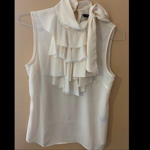 Banana Republic high neck ivory blouse